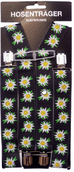 Hosenträger Edelweiss schwarz